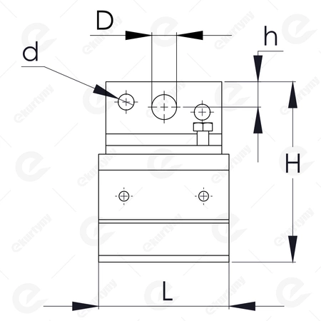 Uchwyt ścienny do szyny 30x28mm typ 21.B01 ocynk NIKO