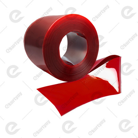 Folia spawalnicza czerwona przezroczysta do kurtyn PCV (EXTRUFLEX) Ref.302 300x2 (0°C) - 1 mb